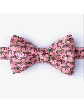 Alynn Neckwear silk one horse race derby bow tie